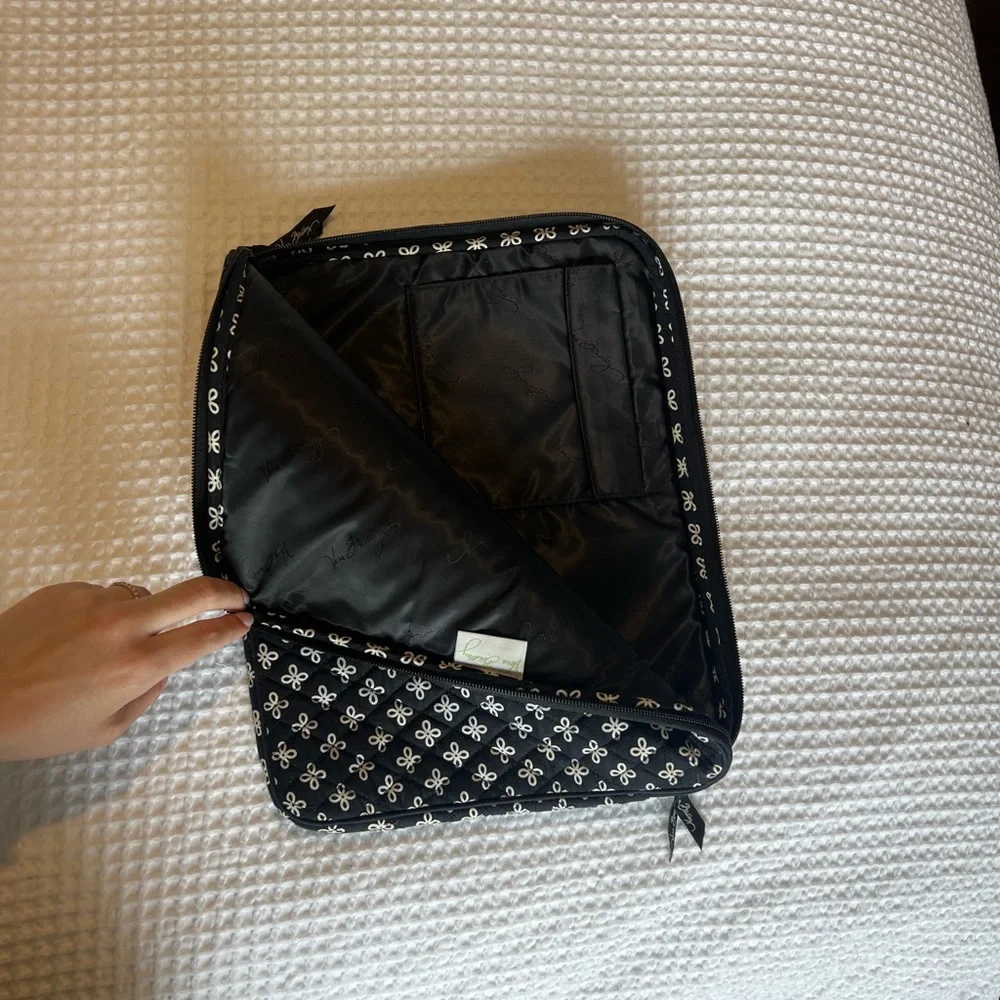 Vera Bradley Black and White Floral Laptop Sleeve